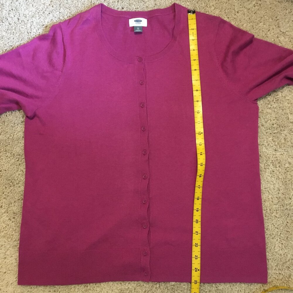 Old Navy Passion Fruit Pink Button-Front Cotton Blend Cardigan XL - Picture 13 of 14